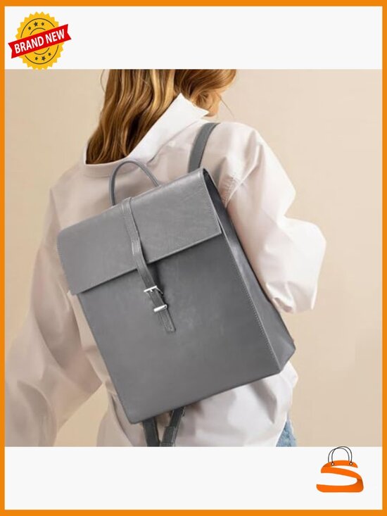 Genuine Leather Laptop Backpack for Work 14\